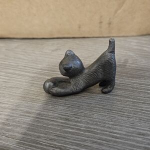 Vintage Pewter Cat Figurine